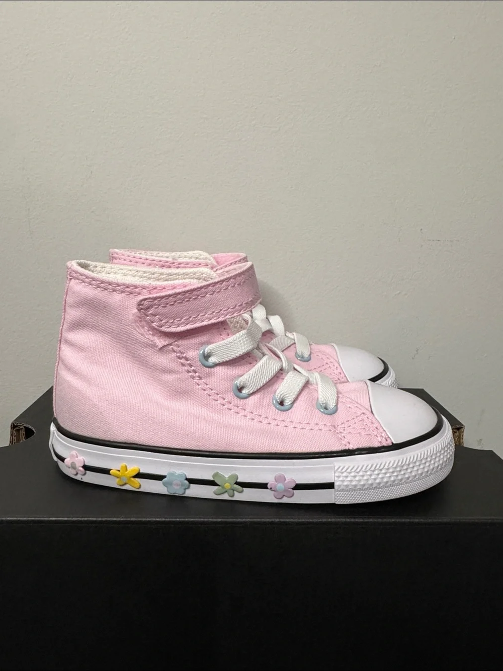 Converse Toddler Girls Pink High-Top Bloom Floral Sneakers Size 8 New NIB
